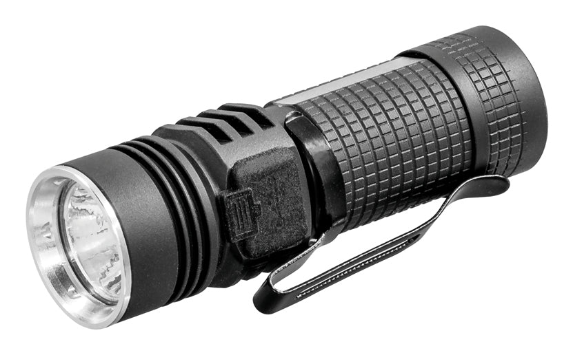 Steffen Taschenlampe 11059 – 360 lm, 140 m, IPX4, USB, Akku, dimmbar – Schwarz