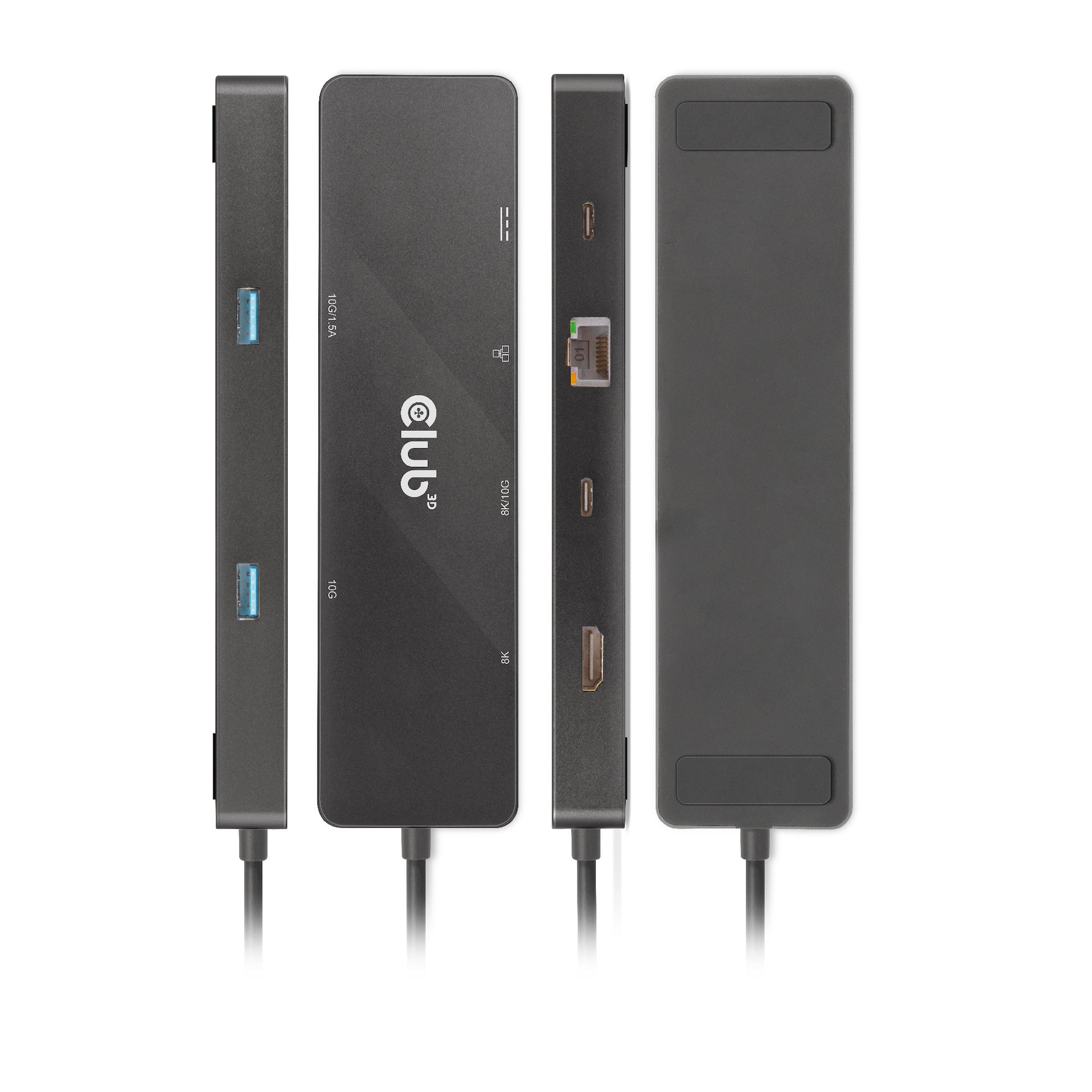 CLUB3D Club 3D Dockingstation – USB-C, 1× DP, 1× HDMI, 2× USB-A, 100 W PD, GbE, für Universal