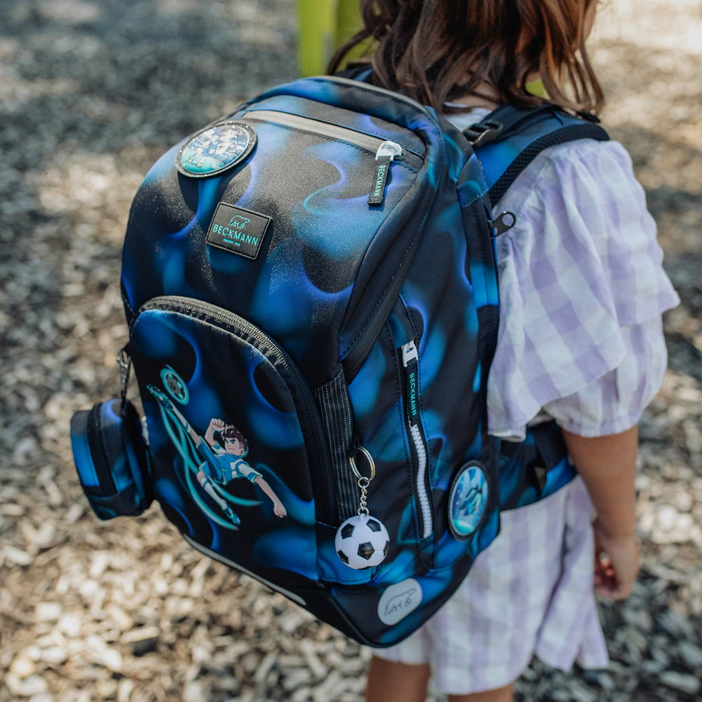 Beckmann Schulrucksack Active Air Flx – 6-teilig – Magic League – 26,0×39,0×22,0 cm – Recycelte Materialien
