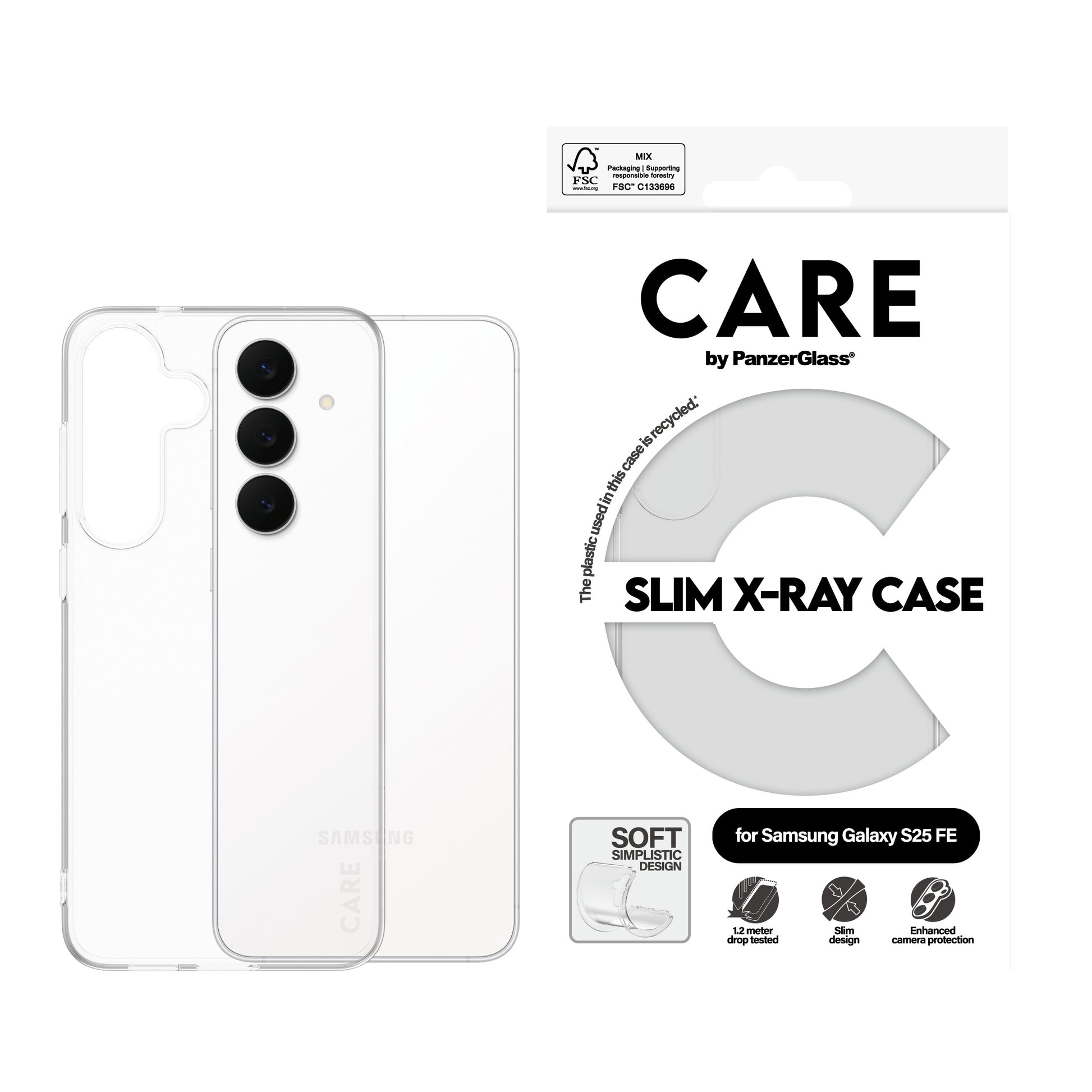 PanzerGlass Backcover CARE – für Samsung Galaxy S25 FE – transparent