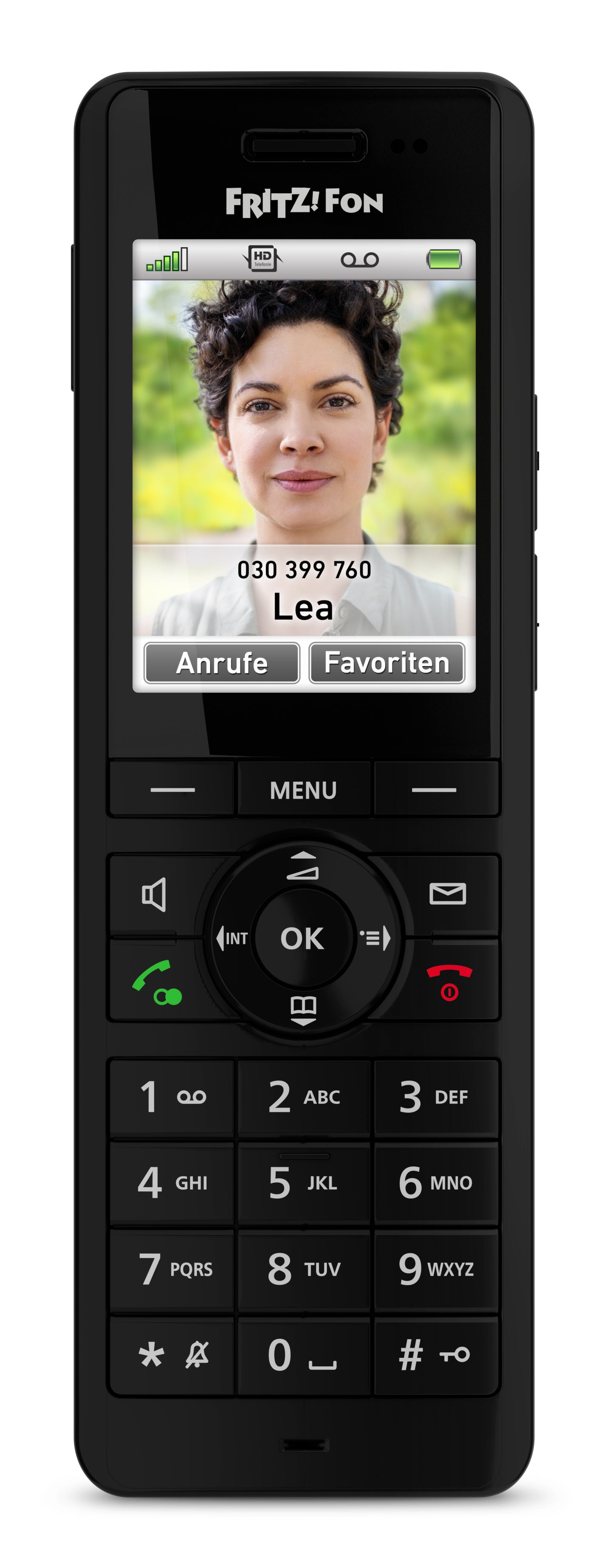 FRITZ! AVM FRITZFon X6 – DECT-Telefon, nur Mobilteil, mit AB, schwarz