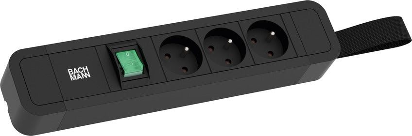 Bachmann Steckdosenleiste – 3×T13, 2,0 m, Schalter