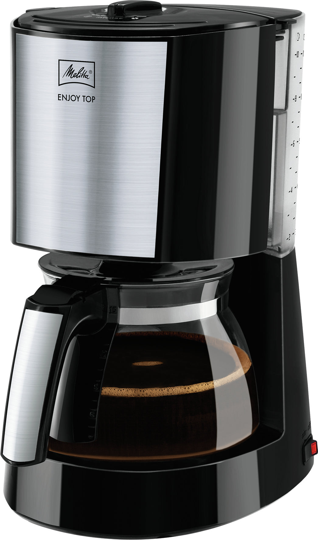 Melitta Enjoy Top 7-04 Filterkaffeemaschine – 10 Tassen, 1,3 l, Karaffe, Schwarz, 18,8 × 31,8 × 23,0 cm