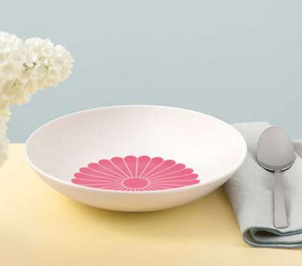 Villeroy & Boch Fleur Cassis Pastaschale – Porzellan, Rosa, Rund, 6 Stück