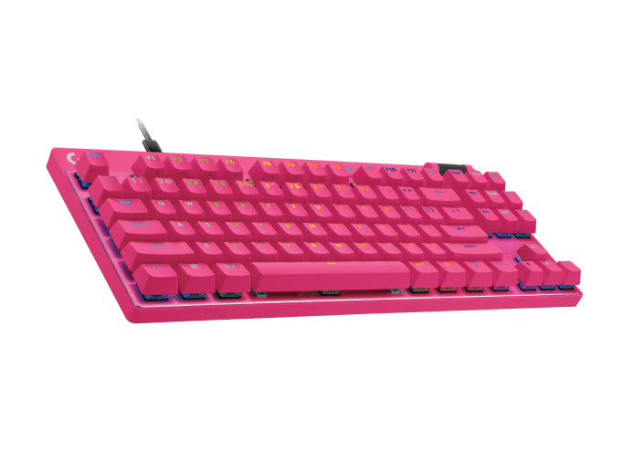 Logitech G PRO X TKL Rapid – Gaming-Tastatur – kabelgebunden, USB – RGB – QWERTZ (CH) – Magenta
