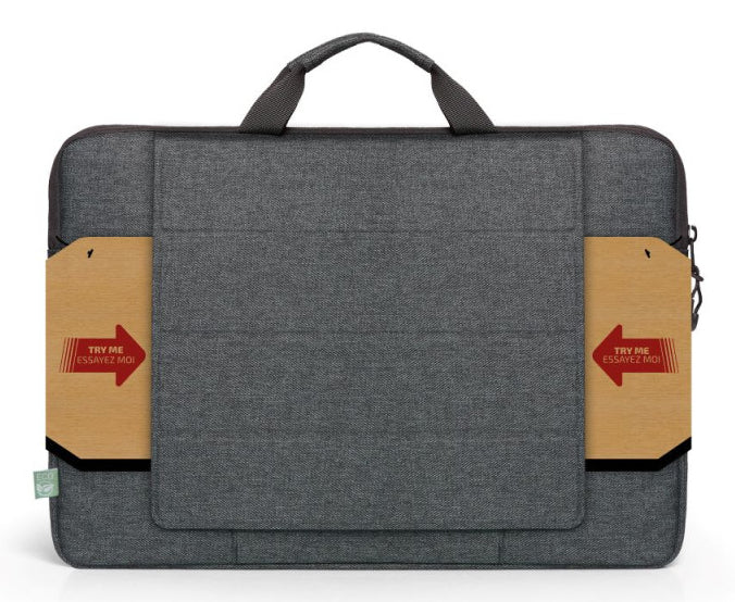 Port Designs Belize Ergoview Notebook-Tasche 16" – mit Fronttasche, aus r-PET – Grau