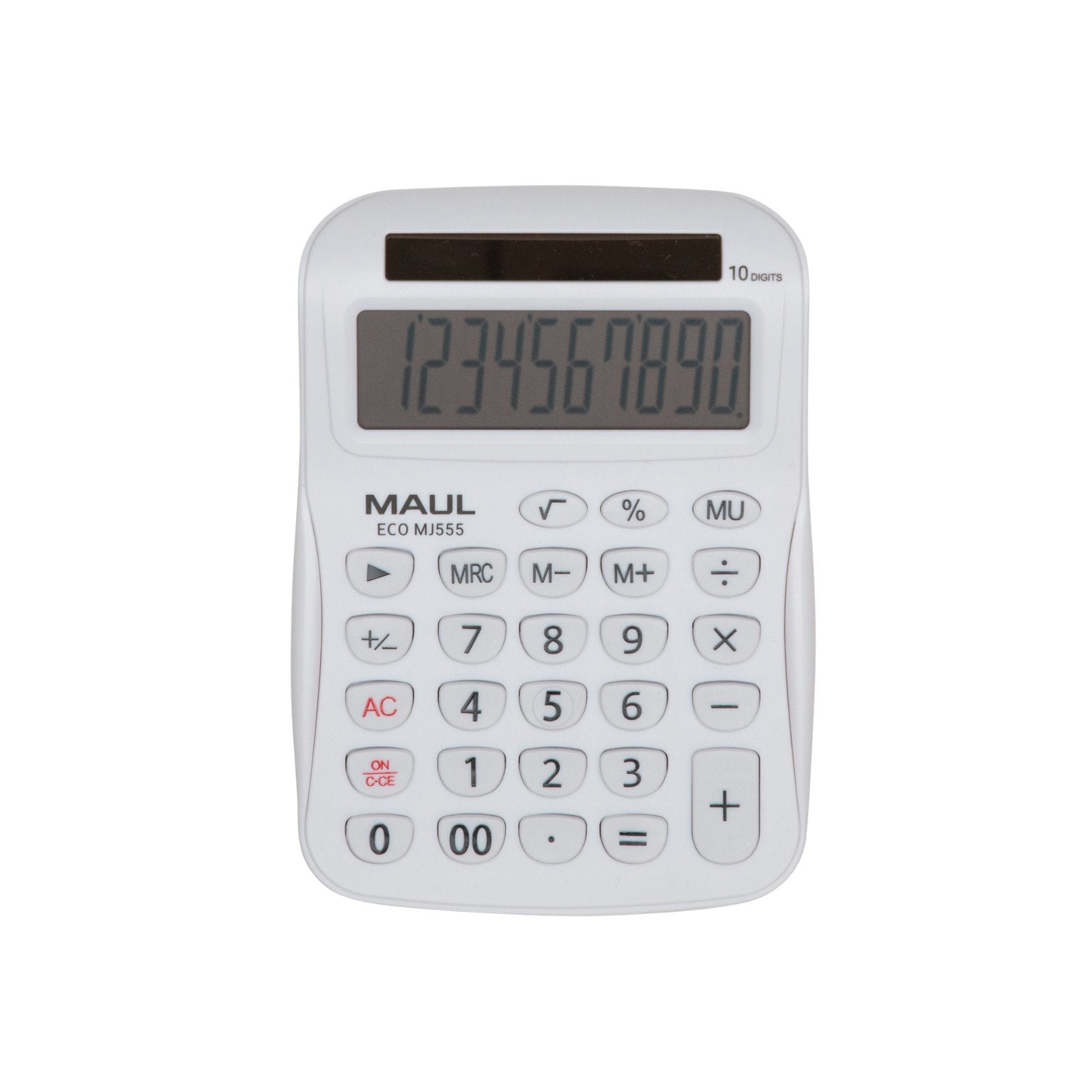 MAUL Tischrechner ECO MJ555 – 10-stellig – Solar – Weiss