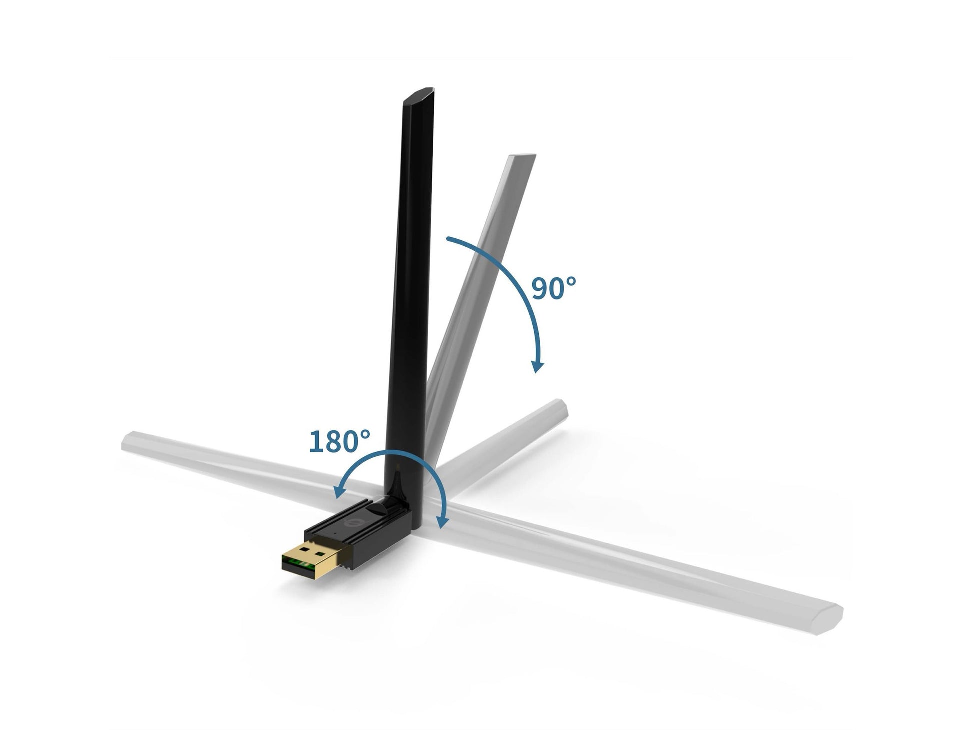 Conceptronic ABBY17B USB-Bluetooth-Adapter – Bluetooth 5.3, bis 100 m, 3 Mbit/s, externe Antenne – USB (gerade)