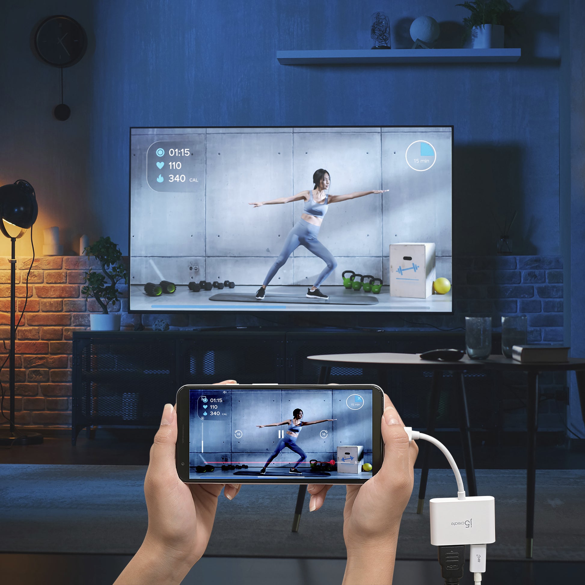 j5create JCA152-N USB-C zu HDMI Adapter – 4K (3840 × 2160) @ 144 Hz, 0,82 m, für Windows/Mac/ChromeOS, Weiss