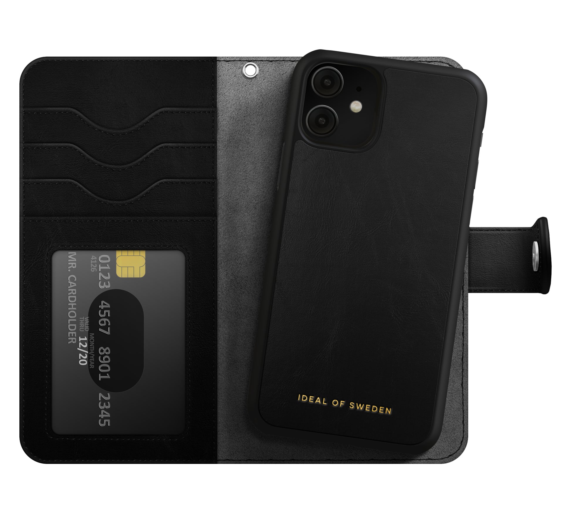 Ideal of Sweden – Booklet-Hülle – für Apple iPhone 11 – schwarz – Kunstleder – mit Kartenfach