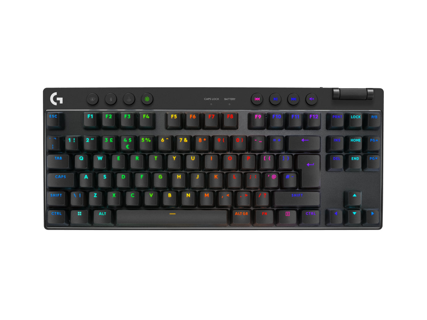 Logitech G PRO X TKL – Tastatur – Mechanisch, RGB – Bluetooth & 2,4 GHz (USB‑A) – QWERTY (UK‑INT) – Schwarz