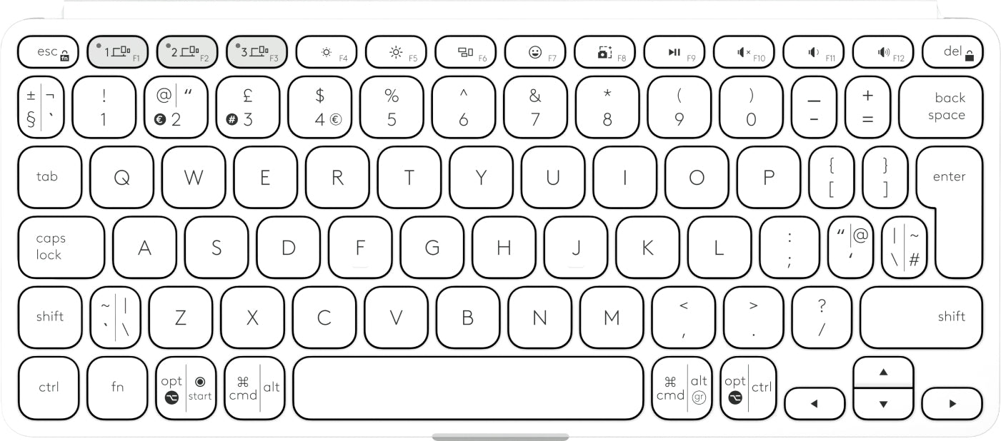 Logitech Keys-To-Go 2 – Tastatur, US-Layout (EN), Grau