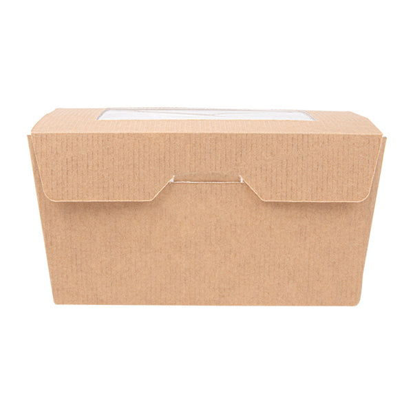 Garcia de Pou Weita Take-away-Box Papier, 780 ml – 122 × 90 × 64 mm – braun/weiss – FSC – 50 Stk.