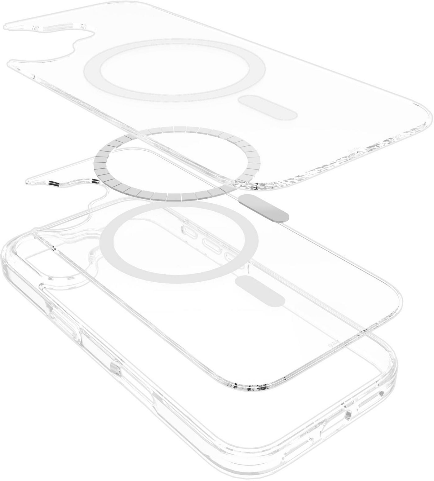 eSTUFF INFINITE OSLO – Backcover – für Apple iPhone 17, MagSafe, PC+TPU, Transparent, bis 2 m sturzsicher