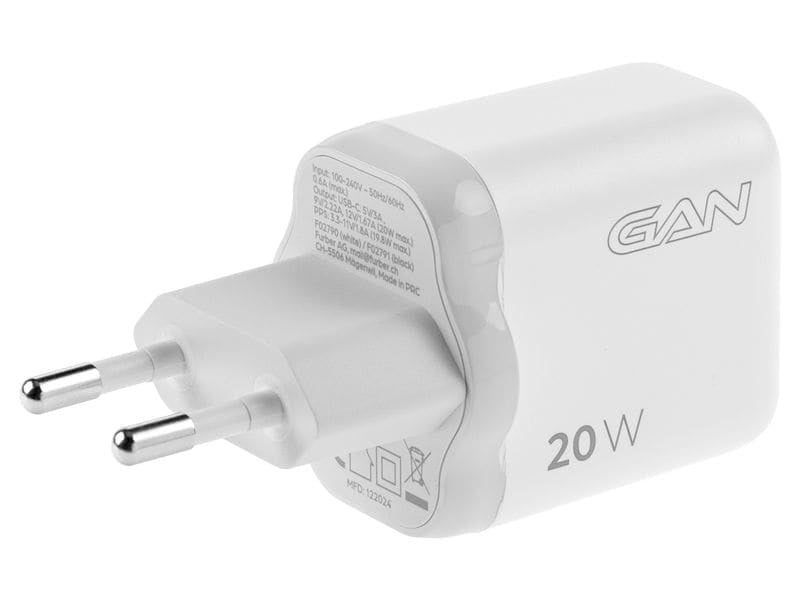 ONIT F02790 USB-Wandladegerät 20 W – USB-C×1 – PD, PPS, GaN – EU-Stecker (Typ C)