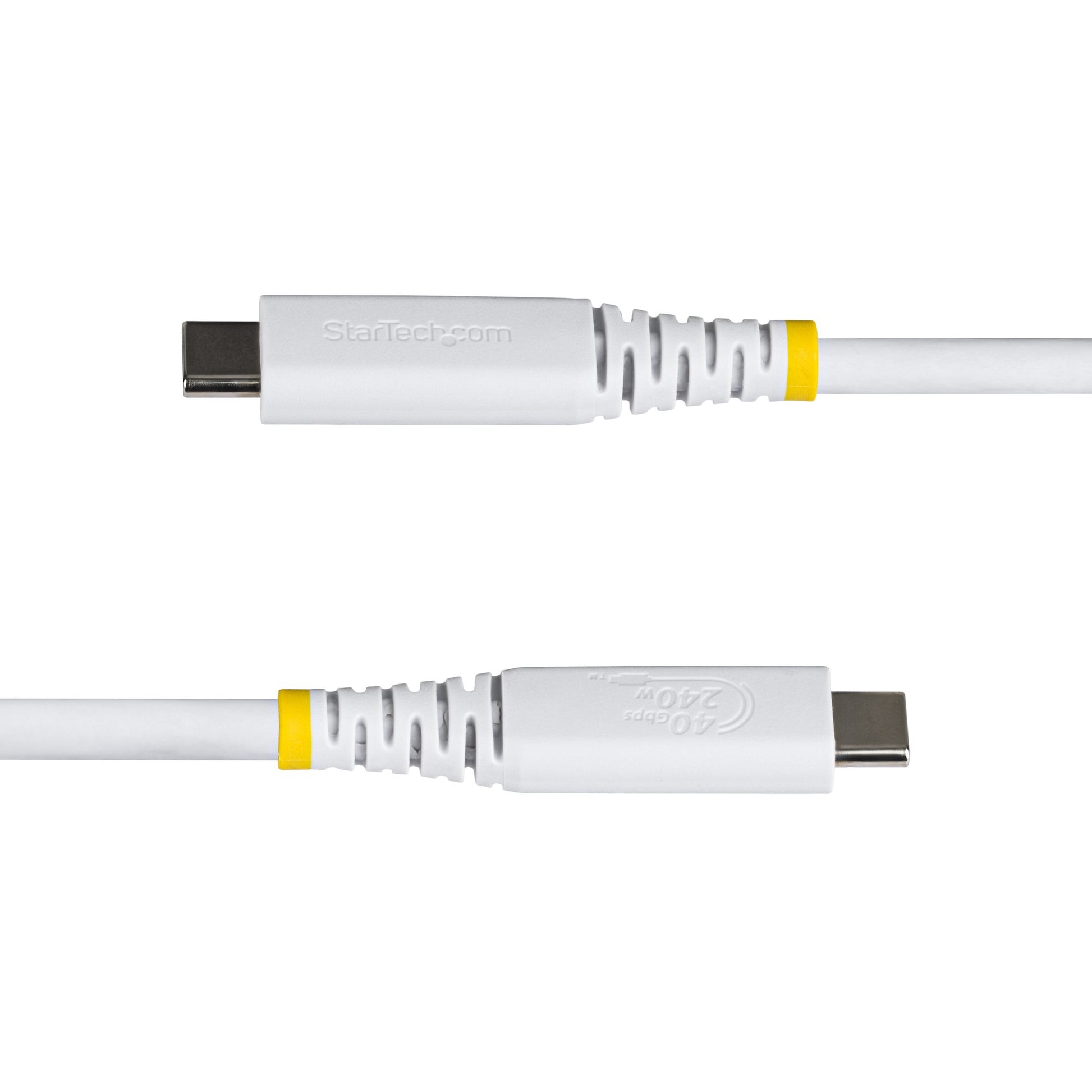 StarTech.com USB-Kabel – USB-C auf USB-C – USB4 40 Gbit/s – 0,5 m – PD 240 W – 8K/60 (DP 2.1) – TPE-Mantel