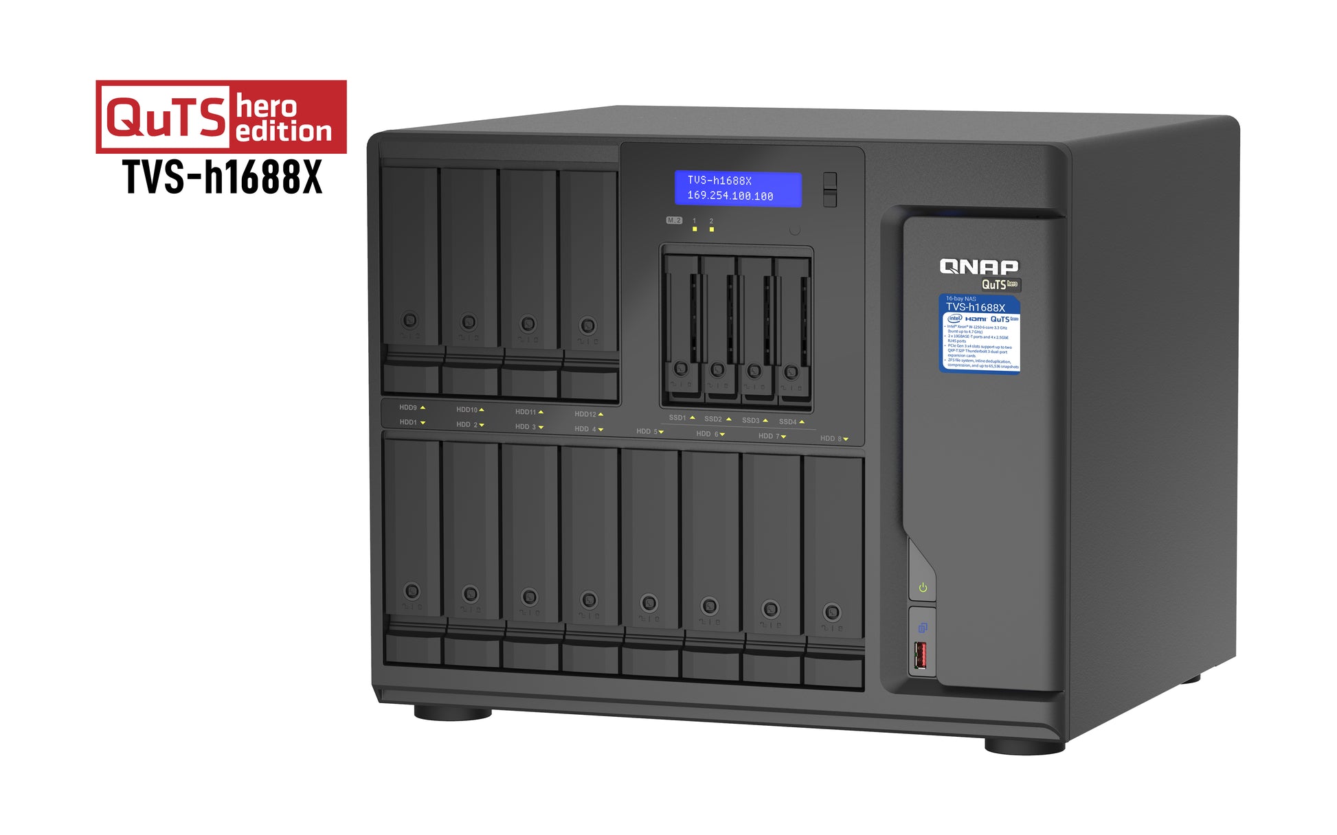 QNAP TVS-h1688X-W1250-32G Speichergerät – 16-Bay