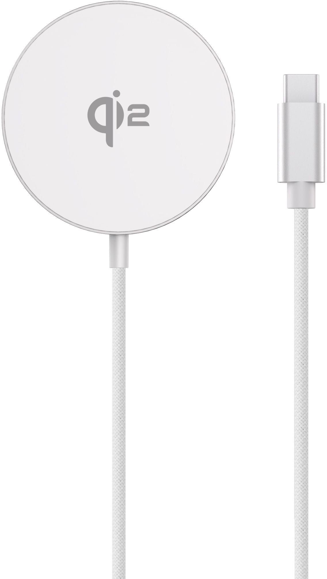 eSTUFF ES638300 Kabelloses Ladegerät 15 W – Qi2, magnetisch – 1,2 m Kabel, Aluminium/PC, LED-Anzeige