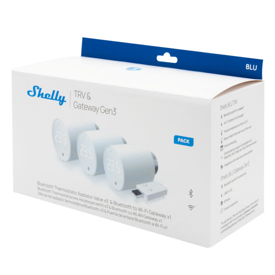 Shelly BLU TRV – Heizkörperthermostat – Bluetooth, WLAN – 4er-Set