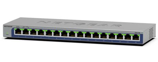 NETGEAR GS116 – Switch – 16×GbE, L2