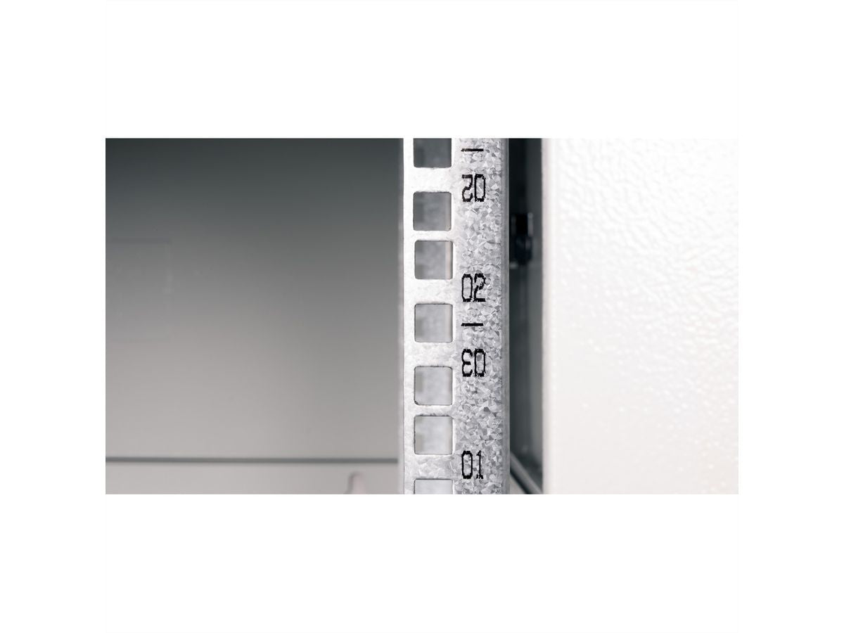 ROLINE Basic Plus – 19" Wandverteiler 4U, IP20, abschliessbar, 600 × 600 × 290 mm, lichtgrau, Stahl