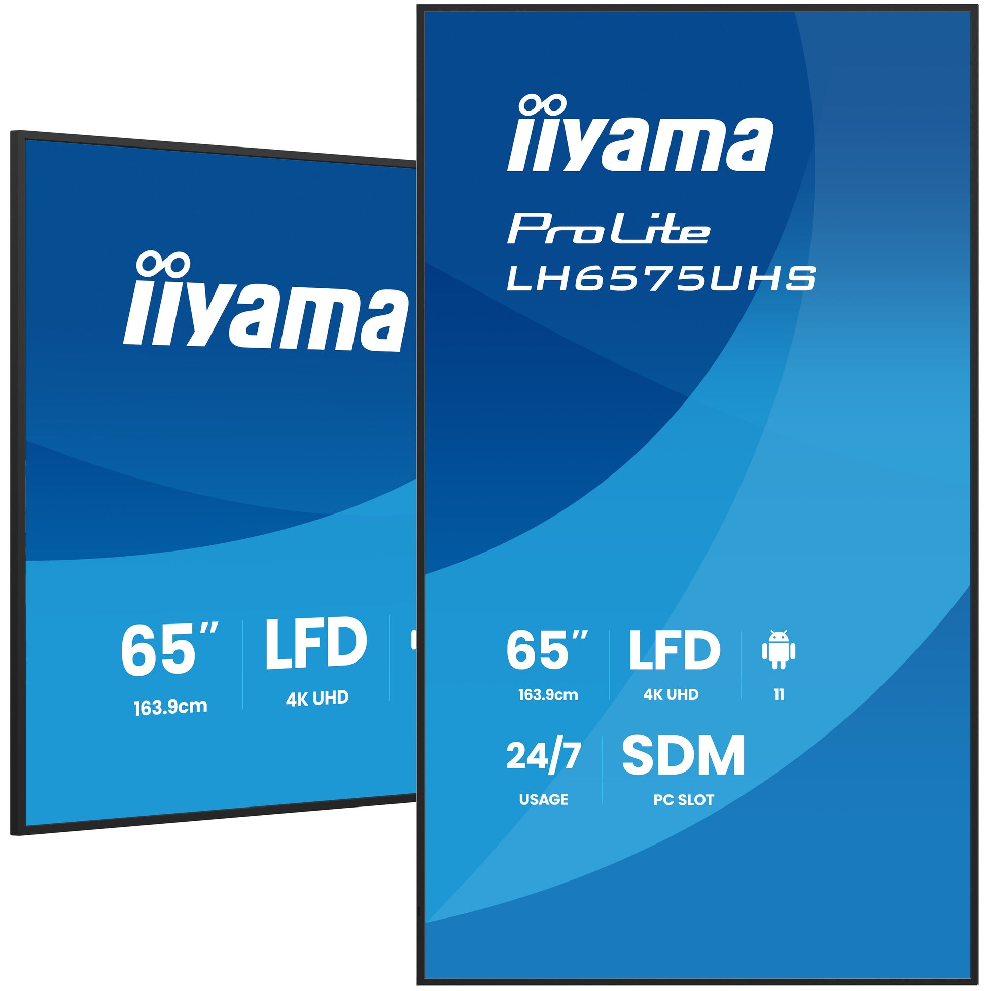 iiyama ProLite LH6575UHS-B2AG – Signage-Display, 64,5", Ultra HD 4K, 500 cd/m²