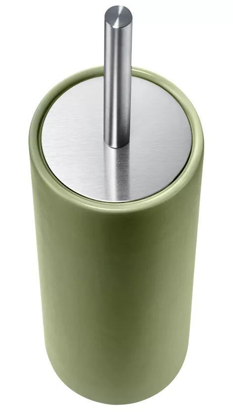 Diaqua WC-Bürstenset – Keramik, Olivgrün, Bodenstehend, mit Deckel, H 39 cm, Ø 10,5 cm