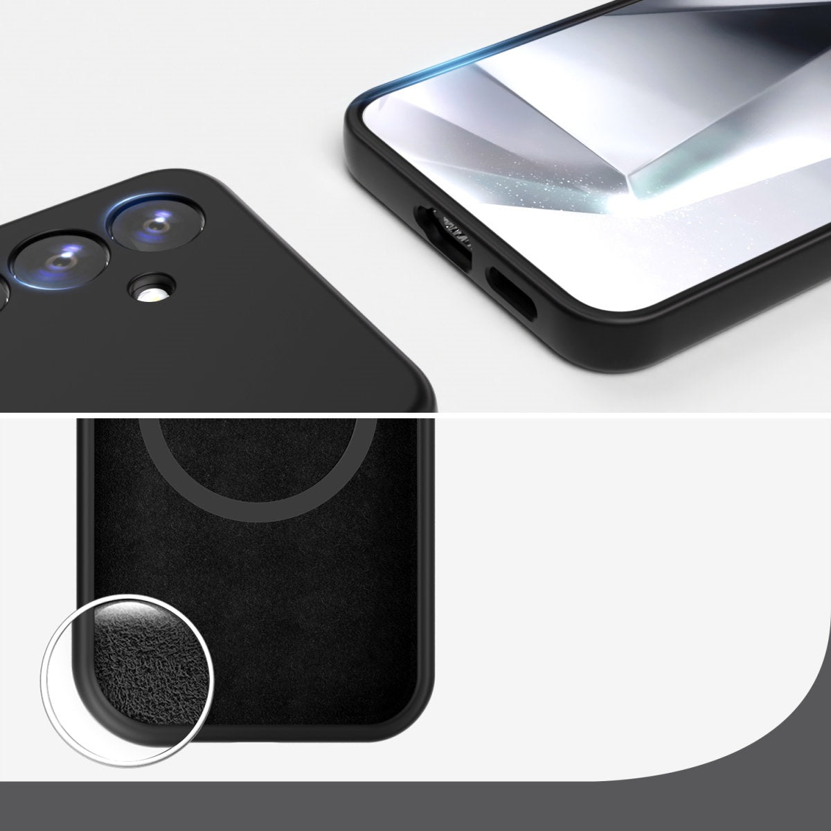 4smarts Backcover – für Samsung Galaxy A36 5G, Silikon, Schwarz