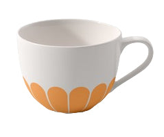 Villeroy & Boch Fleur Soleil Kaffeetasse – 0,16 l, Porzellan, Gelb, Henkel, 6 Stück
