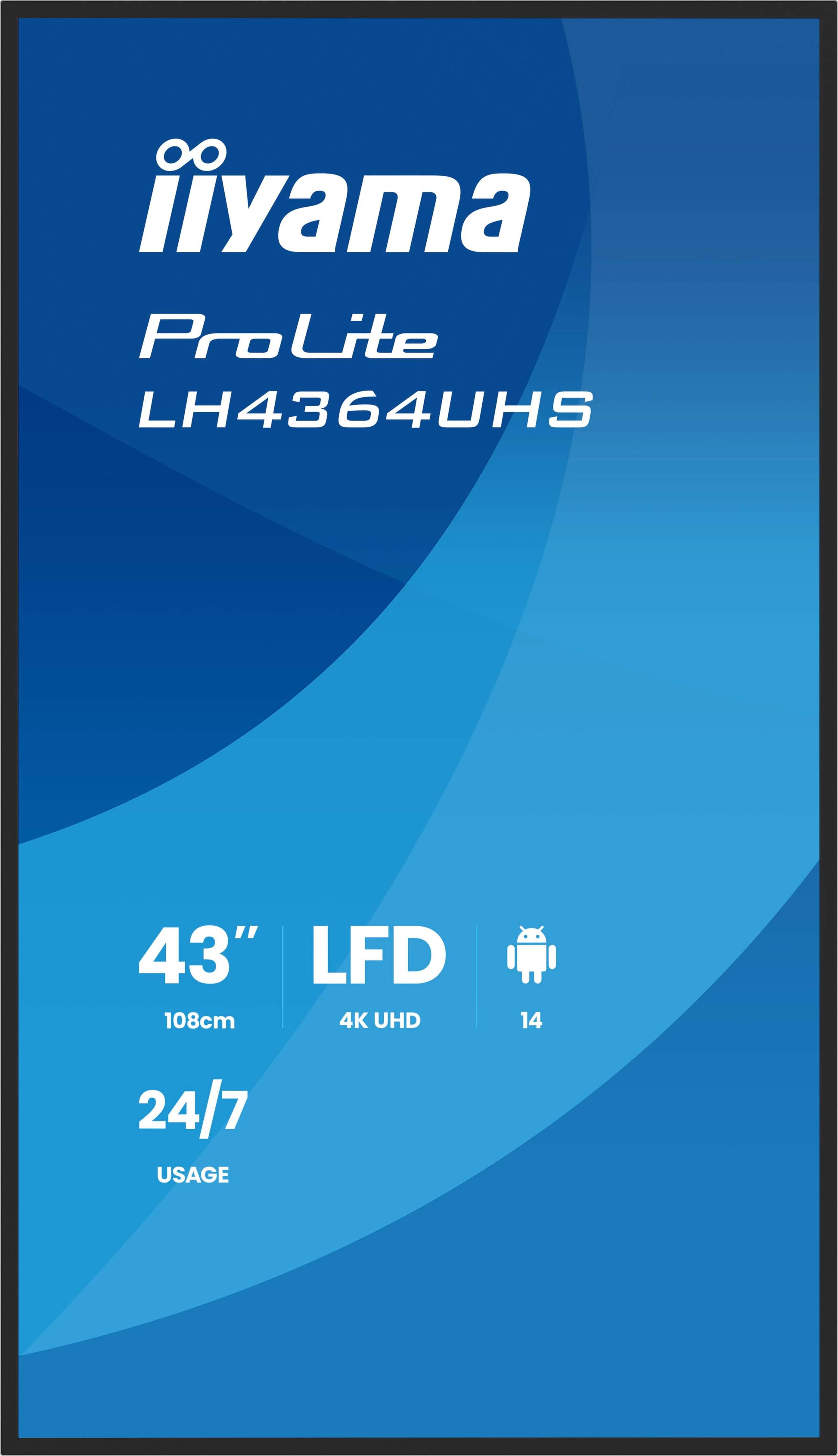 iiyama ProLite – Signage-Display, 43", Ultra HD 4K, 500 cd/m²