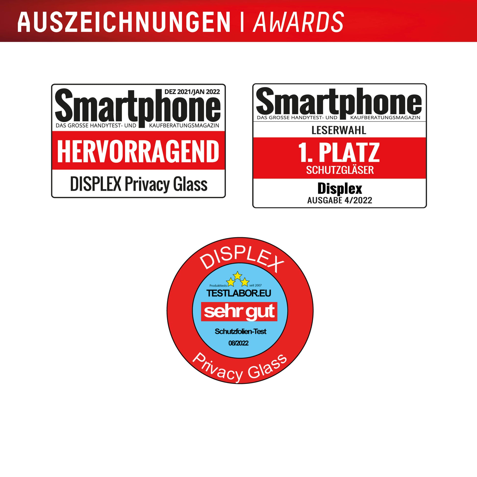 Displex Privacy-Filter (Panzerglas), Full Cover – für iPhone 16 Pro – mit Applikator
