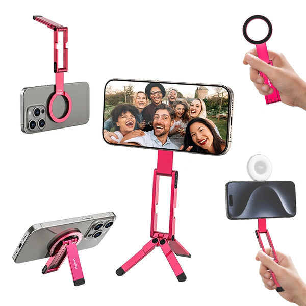 Ulanzi MA60-RD – Tisch-Ständer – MagSafe, faltbar – für Smartphone – Rot