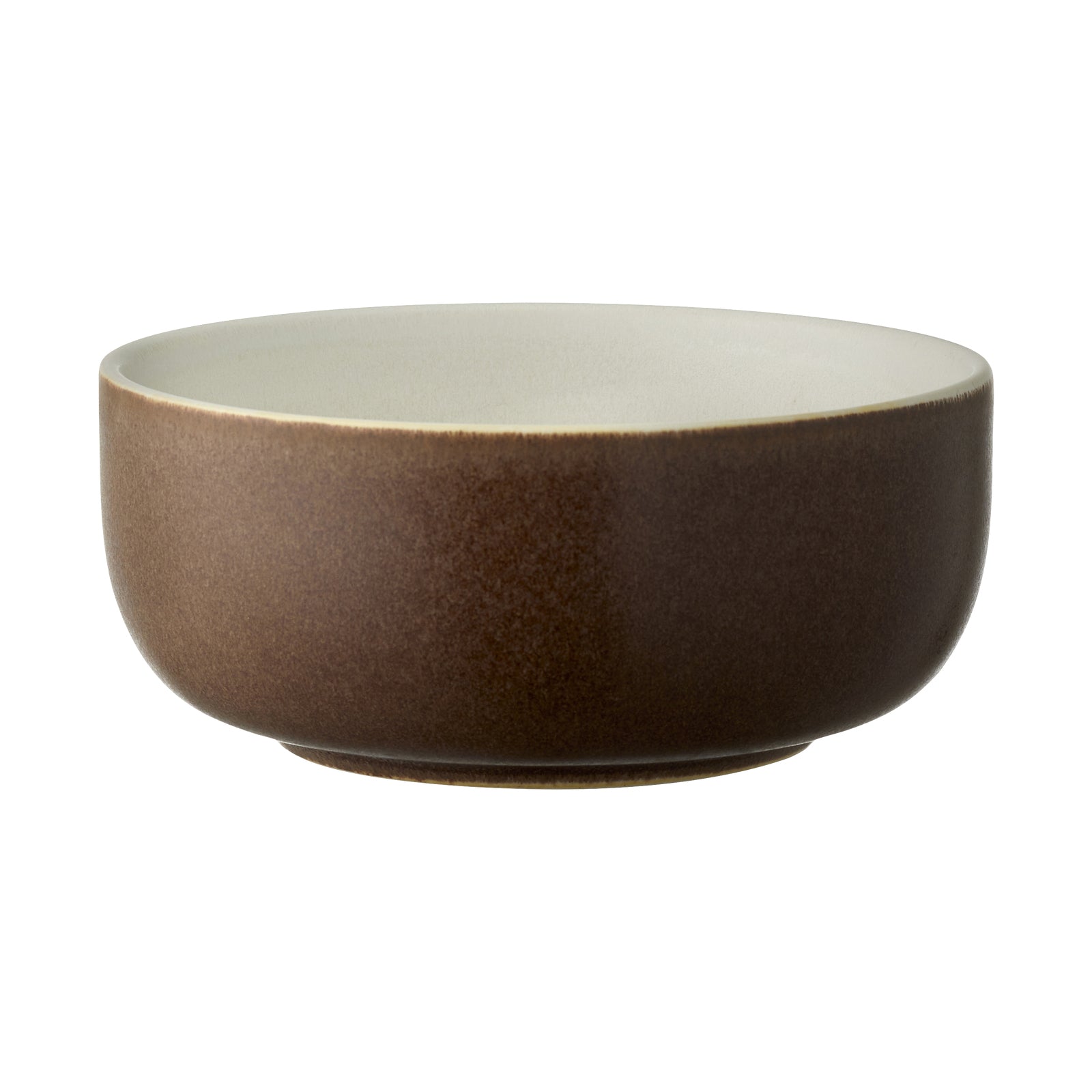 Studio Round Snackschale – Ø 11 cm, Steingut, Braun/Weiss, spülmaschinenfest, mikrowellengeeignet