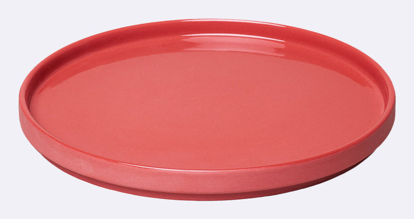 Chic-mic Dessertteller Good Mood Collection – Ø 19 cm, Porzellan, Rot, spülmaschinenfest, mikrowellengeeignet