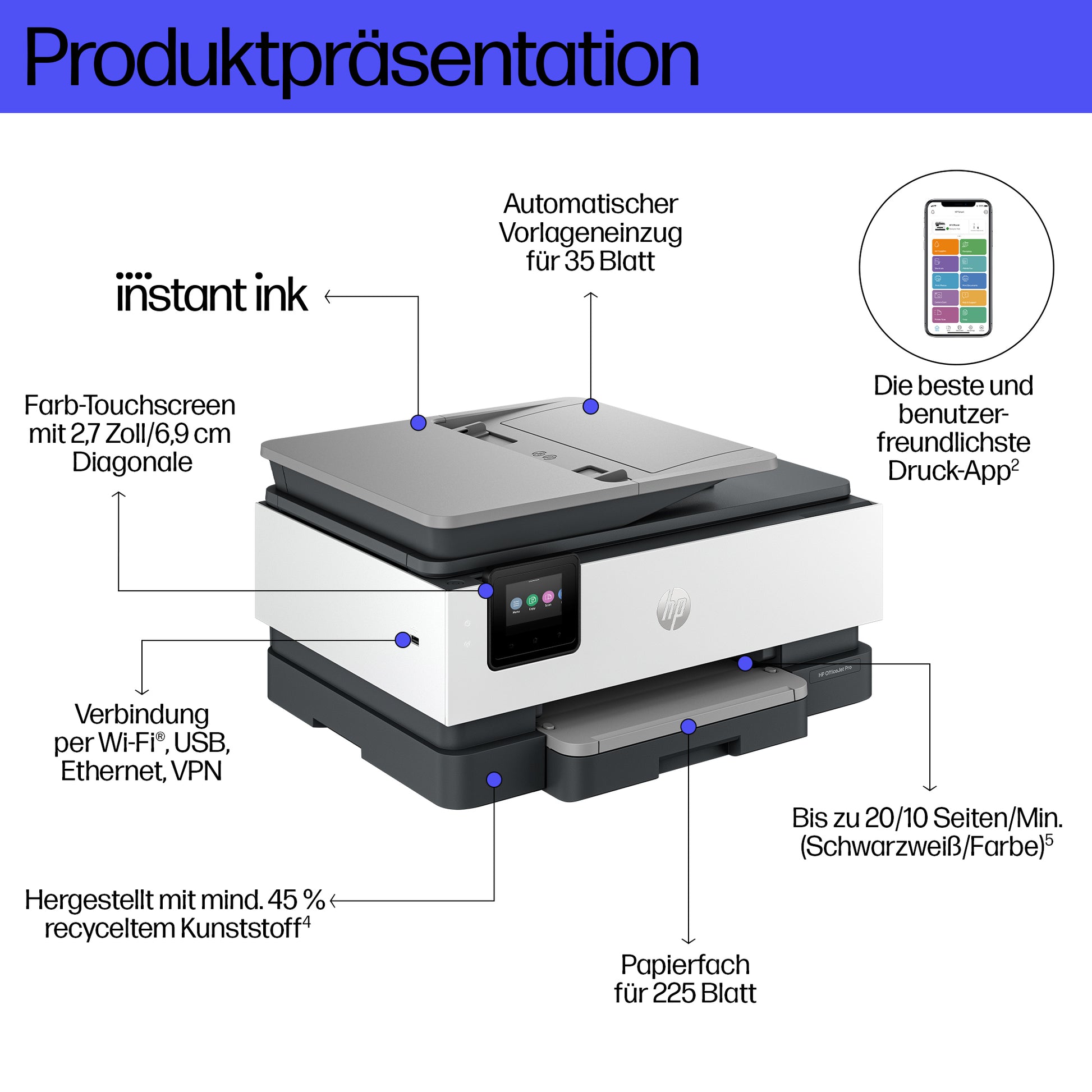 HP OFFICEJET P 8124E – Tintenstrahl-MFP
