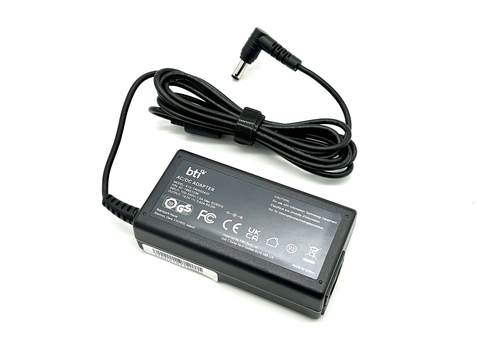 Origin Storage AC-1965103K Netzteil 65 W – Ausgang 5–20 V – Stecker 5,5 mm×2,5 mm – Schwarz