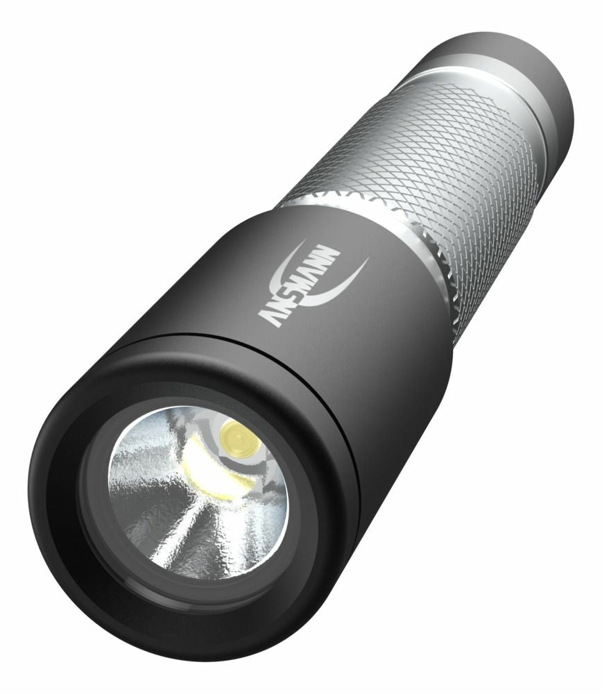 Ansmann Taschenlampe Daily Use 50B – 55 lm, 36 m, IPX4, Batteriebetrieb, 2 Stufen – Schwarz