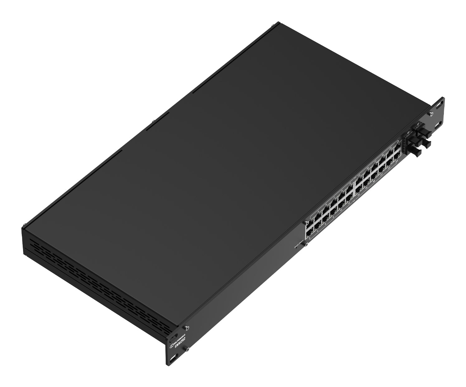 Teltonika SWM282 – Managed Switch – 24×GbE, 4×SFP, L2+, PoE+ 300 W, 19" Rack