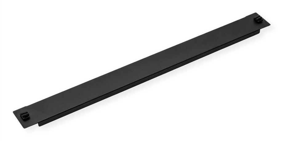 VALUE 19" Blindblende, 1 HE, Snap-In, werkzeuglos, Schwarz