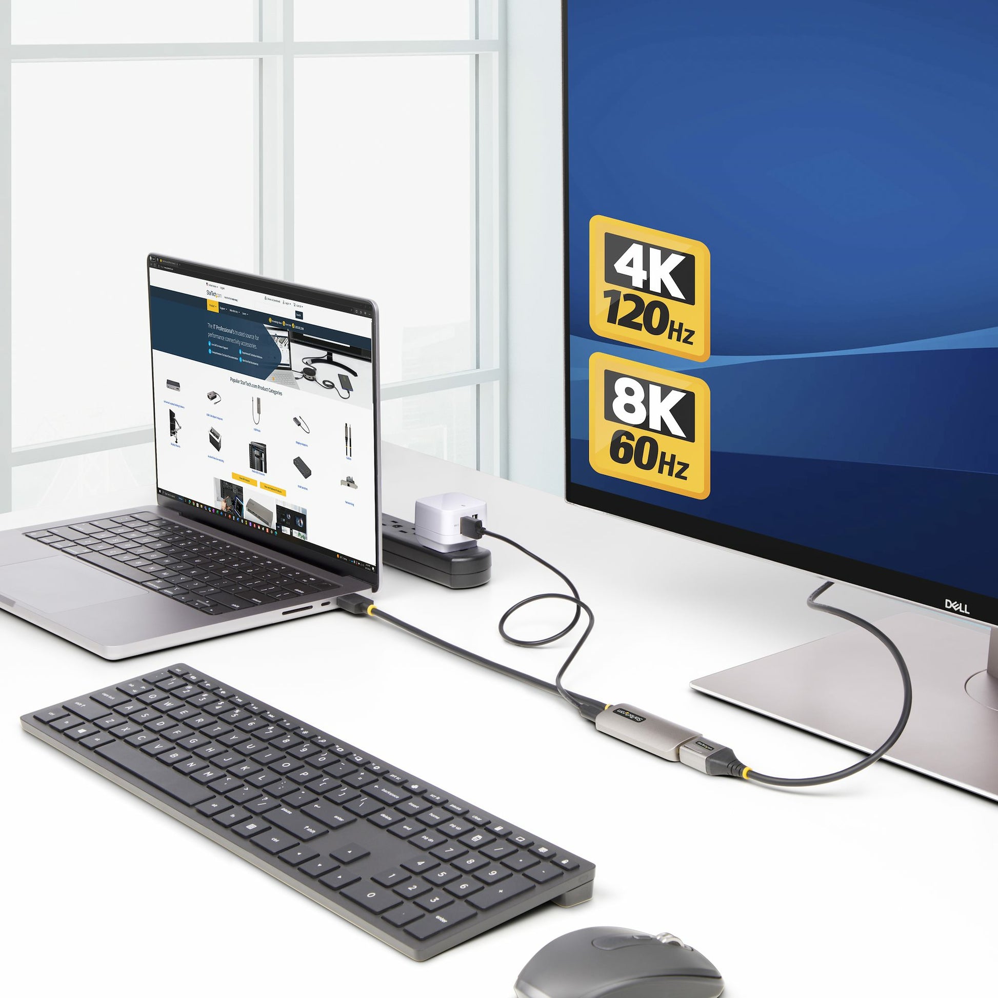 StarTech.com HDMI zu DisplayPort Adapter – 8K (7680 × 4320) @ 60 Hz, HDMI 2.1/DP 1.4, 0,3 m