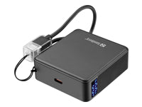Sandberg Nano Powerbank 10'000 mAh – 20 W PD, 2× USB-C, schwarz