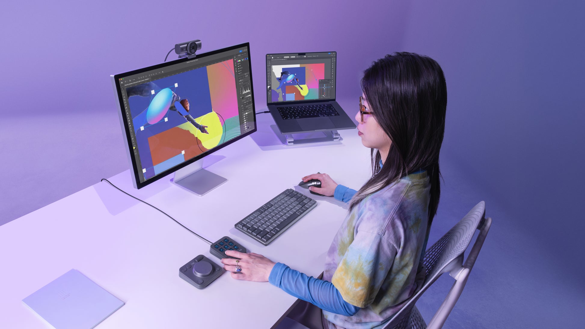 Logitech MX Creative Console – Tastatur, Grau