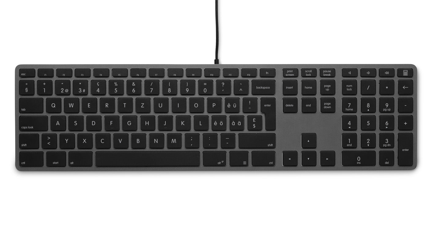 LMP KB-3421 – Tastatur, kabelgebunden (USB-A), CH-Layout (DE-CH), Fullsize (mit Ziffernblock) – für Windows