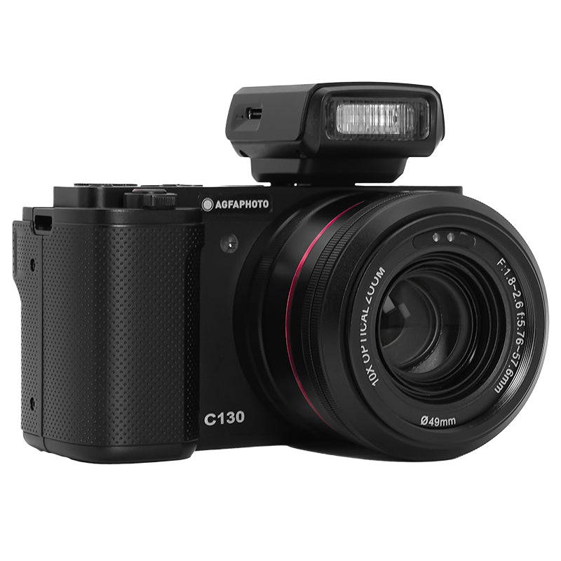 AgfaPhoto Realishot C130 – 10× optischer Zoom, 24 MP, 4K, schwarz