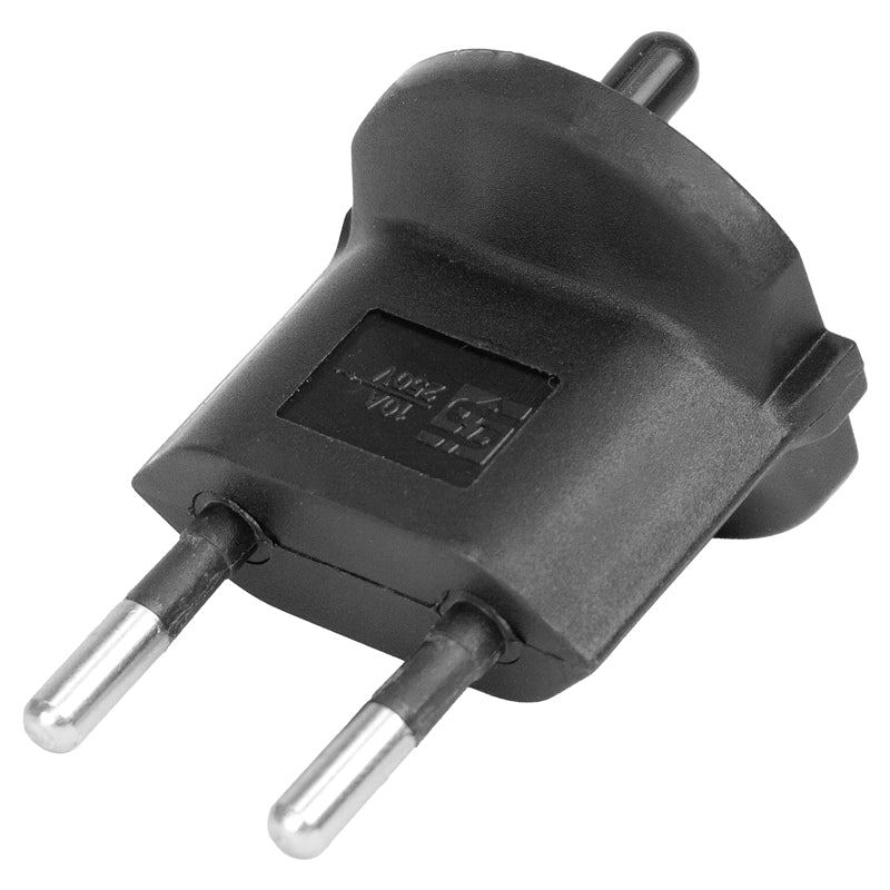 Steffen 1409561 Fixadapter T11 zu Schuko (Typ F) – 250 V, 10 A, 2-polig, 45 × 60 × 45 mm, Schwarz