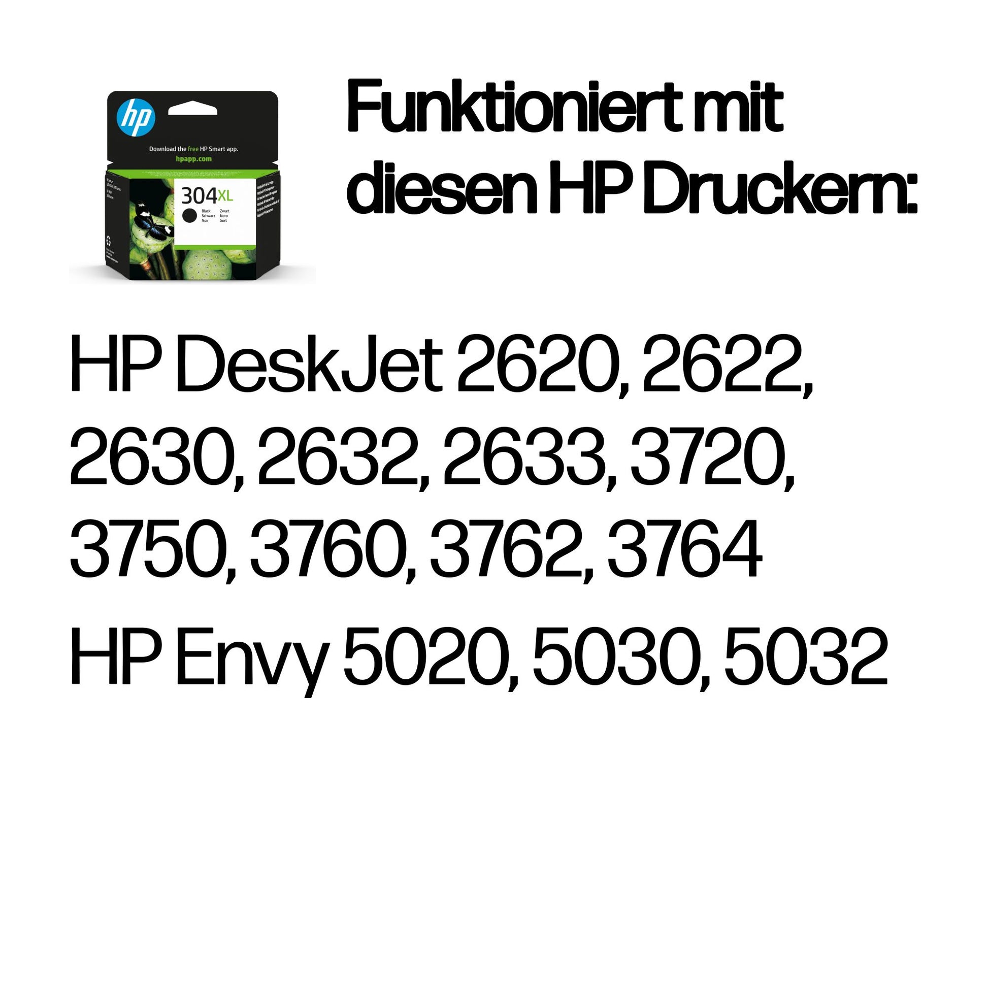 HP Tintenpatrone 304XL, Schwarz