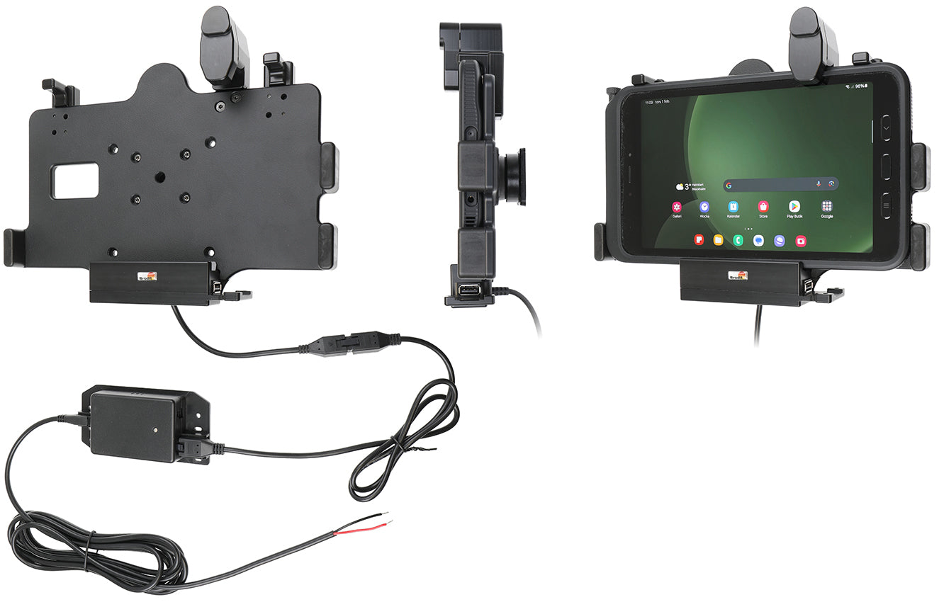 Brodit Fahrzeug-Dock für Samsung Galaxy Tab Active 3/5 (SM-T570/T575, SM-X300/X306B) – VESA 75×75 – Schwarz