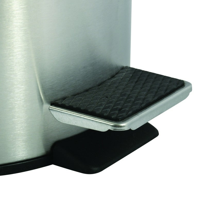 MSV Treteimer 100156 – 12 l – Edelstahl, rund