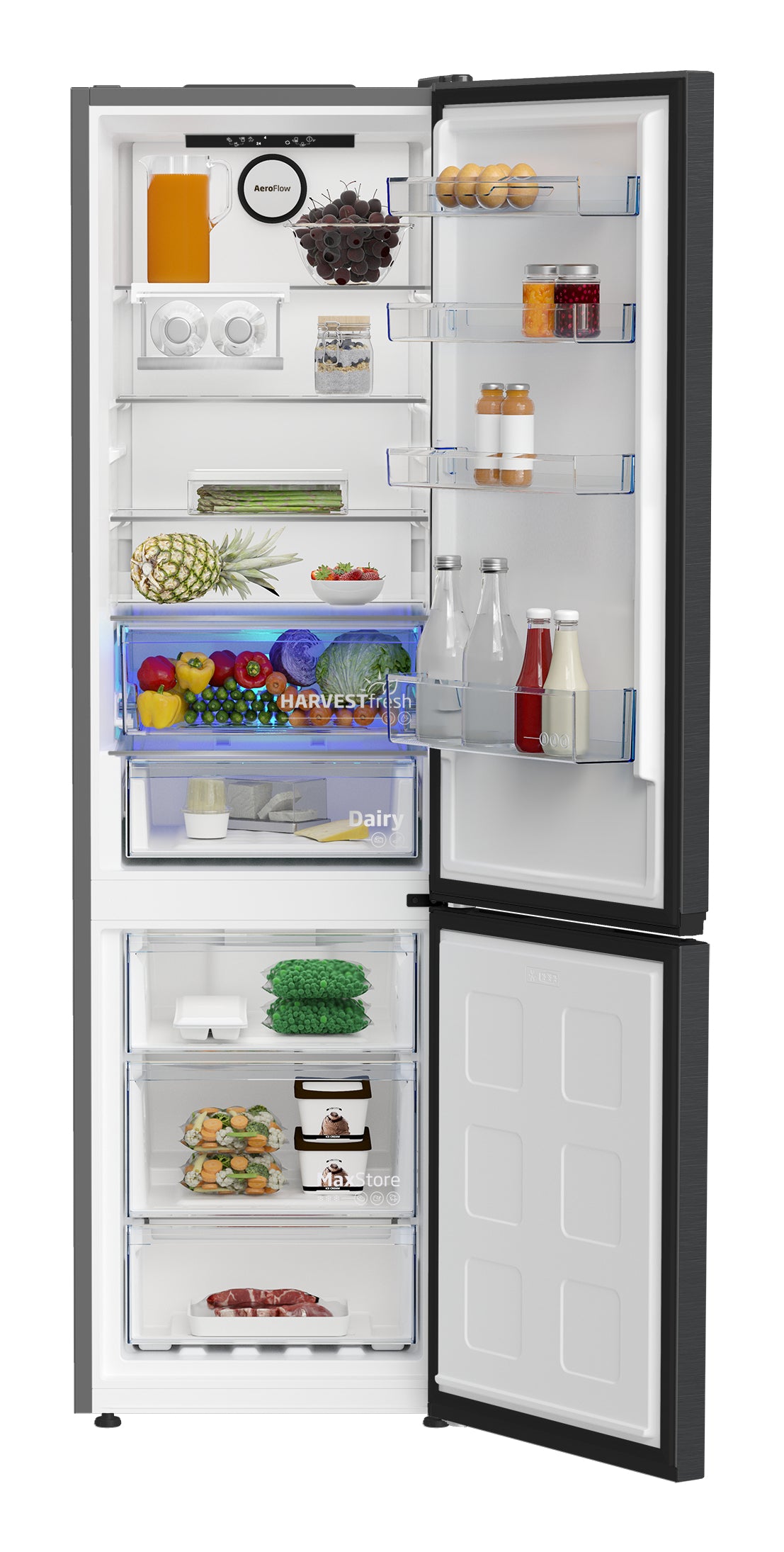 Beko Kühl-Gefrier-Kombination KG740 – 355 l, 230 V, Energieeffizienzklasse A, 32 dB