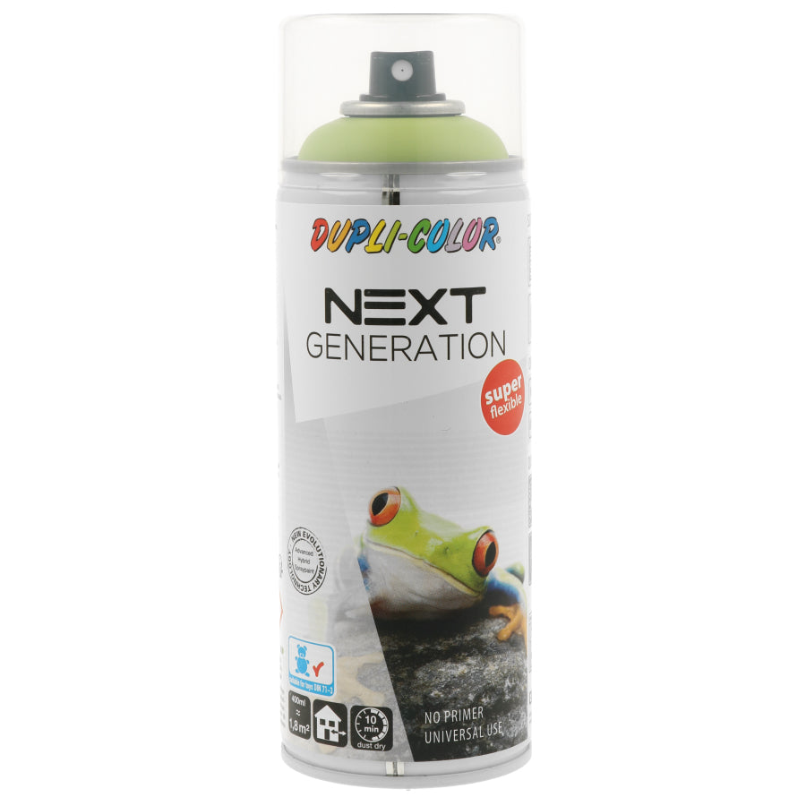 Dupli-Color Next Farbspray – Grün, seidenmatt – 400 ml – für Metall, Holz, Kunststoff